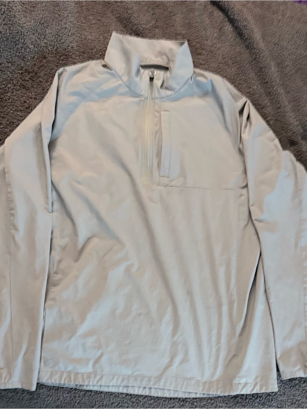 Vineyard Vines Light Gray Quarter-Zip Shirt Jacket